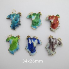 24 pendentif animaux Cloisonnée