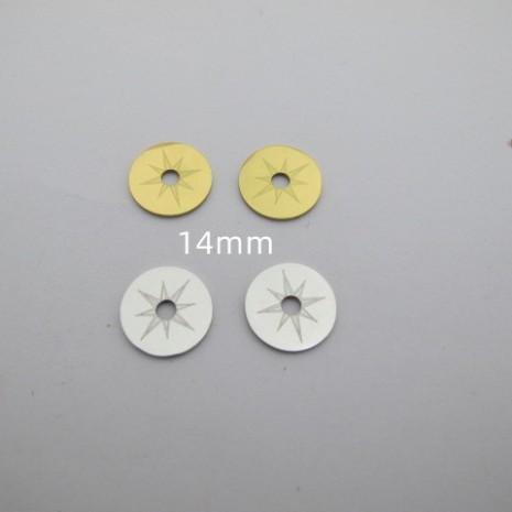 10 pcs perles étoile 14x1mm en acier inoix