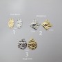 10 pcs pendentif ovale 19x10mm Doré à l'or fin