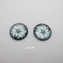 25 pcs Cabochon Plat En Verre 20mm