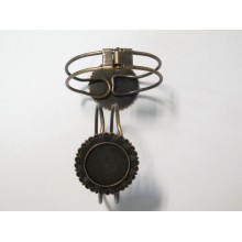 5 Support Bracelet en Métal cuivre pour cabochons ronde 25mm