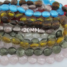 perles en verre -20 pcs