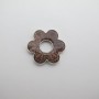 10 fleurs en métal émaillé double face 30mm