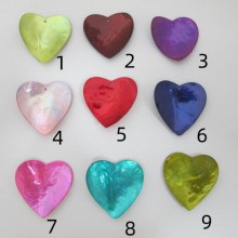 20 pcs pendentifs coeur en nacre 40x38mm