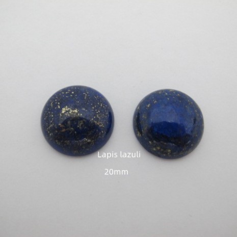 5 Cabochons 20mm en pierre fine