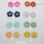 200 pcs Perles fleurs 14mm acryliques