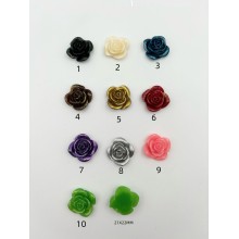 50 pcs Cabochons roses à coller 21x22mm en plastique