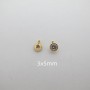 10 pcs Pendentifs strass zircon doré à l'or fin