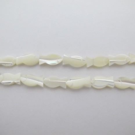 30 Pcs Perles poisson 6x12mm en nacre
