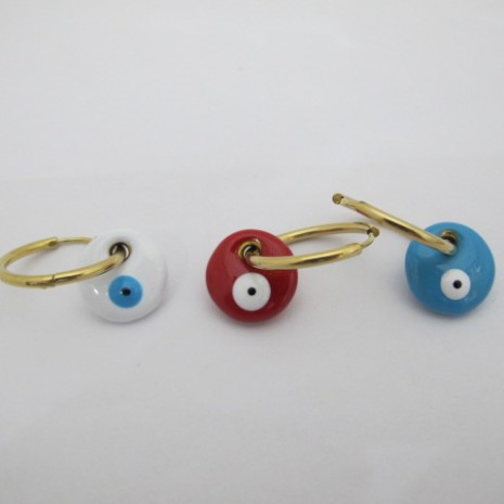 Boucles d'oreilles Oeil en Acier Inoxydable