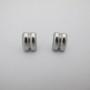 boucles d'oreilles double lune en acier inoxydable
