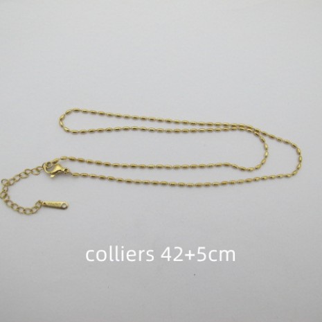 colliers grain de riz 2x3mm acier inoxydable