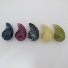 10 Pendantifs Acrylique En Forme Virgule 40x25mm