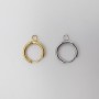 10 pcs Smooth 15mm hoop earrings Gold-plated stainless steel