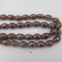 perles en verre ovale 12x16mm