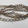 perles en verre rectangulaires 11x14mm