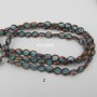 perles en verre ovale plat 9x10mm