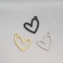 50 Breloques Coeur 26x22mm