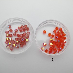 Glass spinning top 4mm x144 pcs