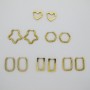 10 pcs Creoles in stainless steel