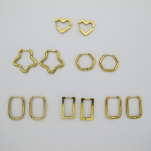 10 pcs Creoles in stainless steel