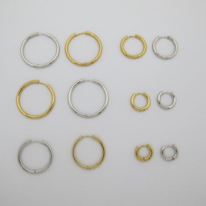 10 pcs Créoles rondes 3mm en acier inoxydable