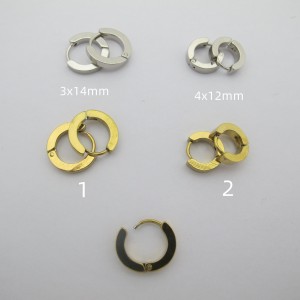 10 pcs Creoles flat stainless steel