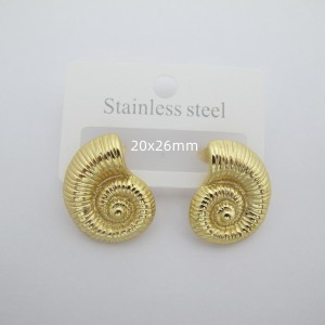boucles d'oreilles coquillage en acier inoxydable
