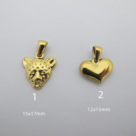 10 pcs Pendentif en acier inoxydable