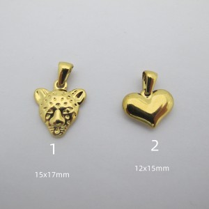 10 pcs Pendentif en acier inoxydable