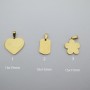 10 pcs Pendentif en acier inoxydable