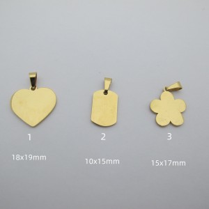 10 pcs Pendentif en acier inoxydable