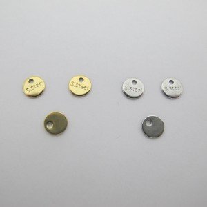 50 pcs equin ronds 6mm en acier inox