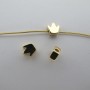 20 pcs Gold crown beads fine gold 5x5 mm