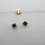 10 pcs Perles étoile doré or fin 9x5 mm