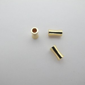 20 pcs Gold spacer beads fine gold 7x4 mm