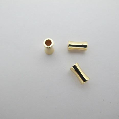 20 pcs Gold spacer beads fine gold 7x4 mm