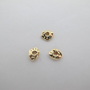10 pcs gold Intercalary beads fine gold 2x5x7 mm