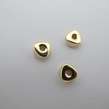 10 pcs Gold Intercalary beads fine gold 3x7mm