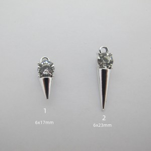 30 pcs zamac rhinestone punch pendants