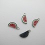 30 pcs watermelon pendants 7x16mm in zamac