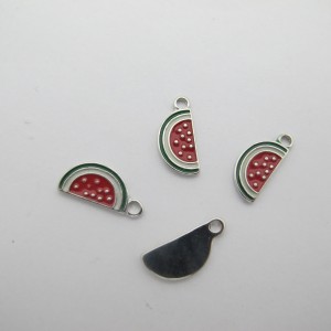 30 pcs watermelon pendants 7x16mm in zamac