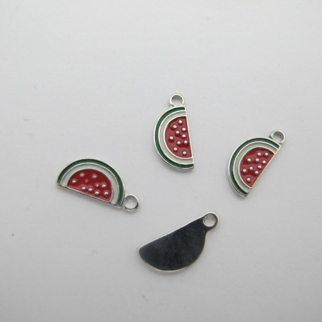 30 pcs watermelon pendants 7x16mm in zamac