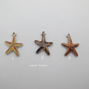 30 pcs star pendants15x20mm in zamac