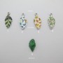30 pcs zamac leaf pendants