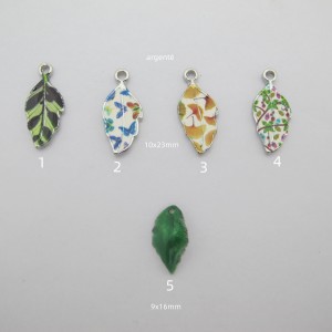 30 pcs zamac leaf pendants