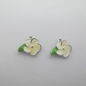 30 pcs zamac flower pendants 12x14mm