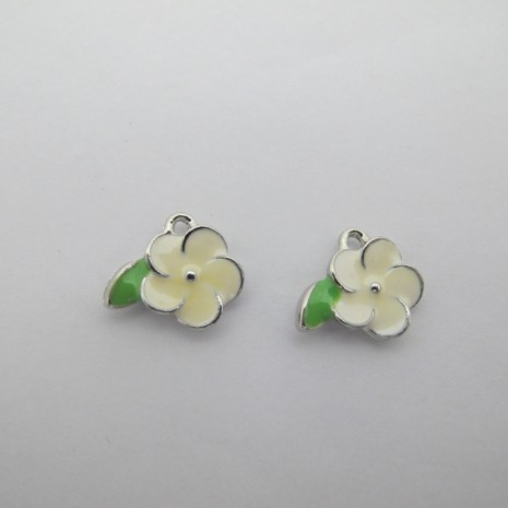 30 pcs zamac flower pendants 12x14mm