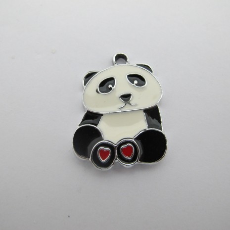 30 pcs zamac panda pendants