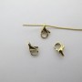 10 pcs Fermoirs mousquetons 9 mm en acier inox doré